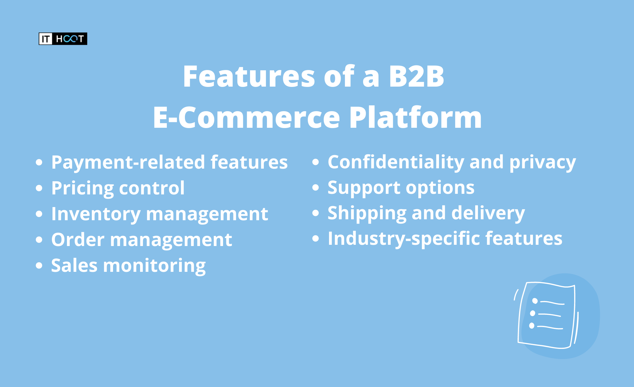 B2B E-Commerce marketplace features